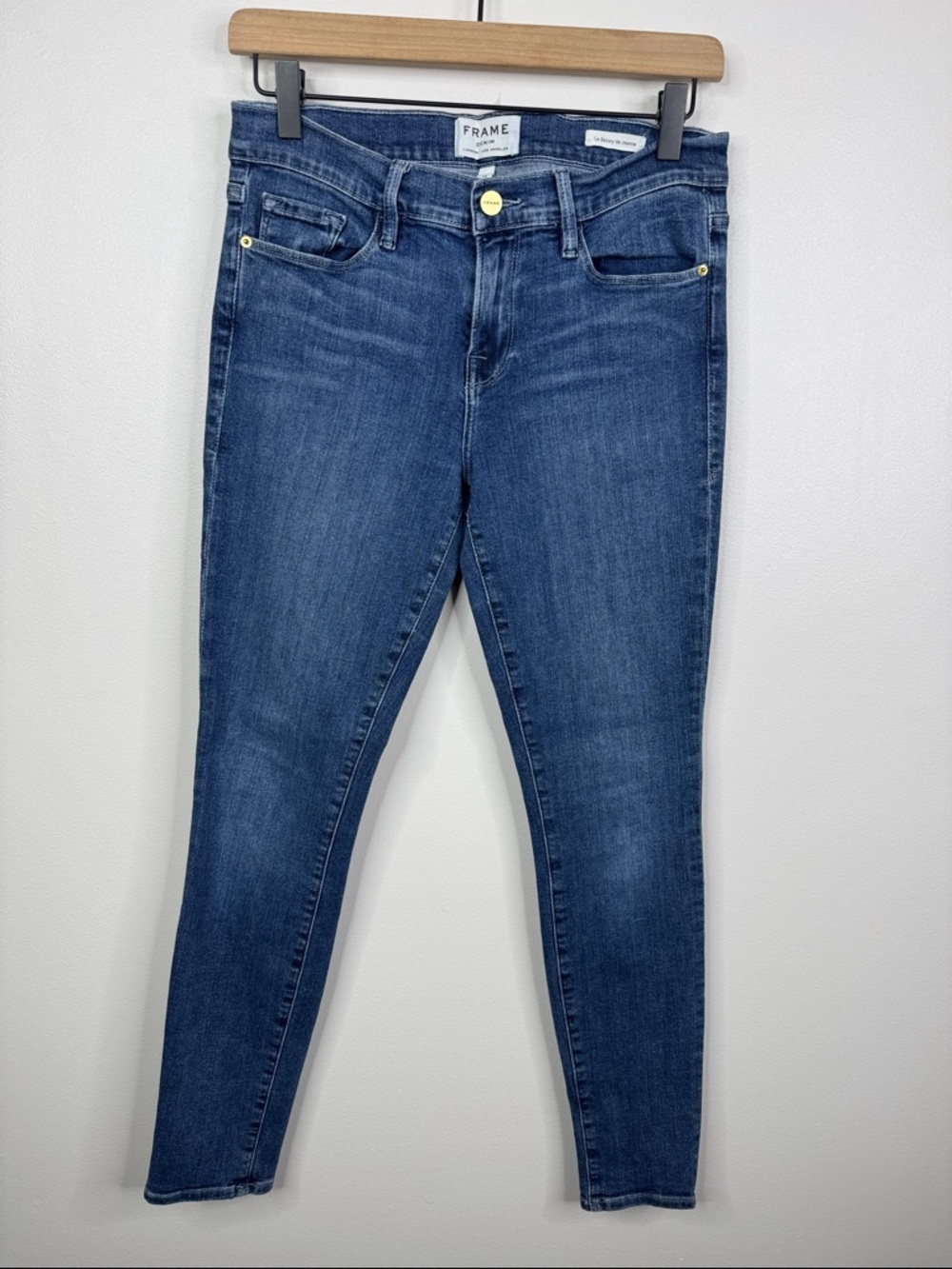 Frame Le Skinny de Jeanne LSJ899 Rivercrest Mid Wash Blue Skinny Jean 27 Classic